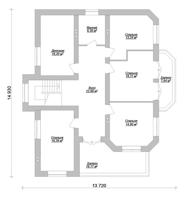 15. Проект дома E-059 Екстерьер Проект дома E-059 - фото 15