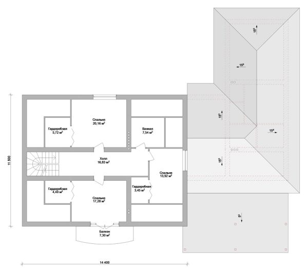 16. Проект дома F-008 Екстерьер Проект дома F-008 - фото 16