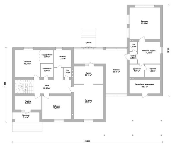 18. Проект дома F-008 Екстерьер Проект дома F-008 - фото 18