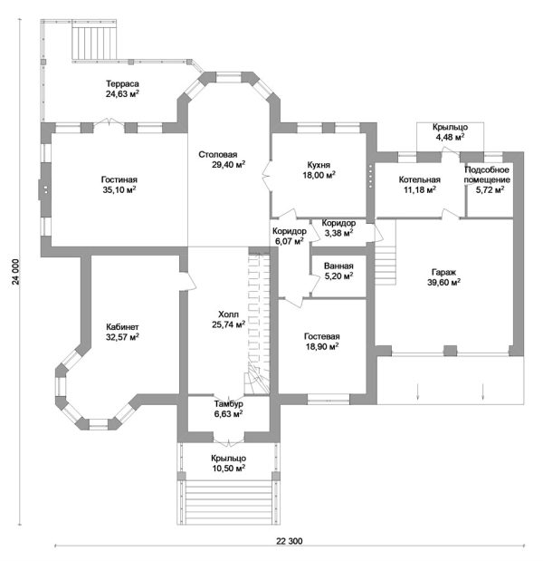 1. Проект дома F-009 Екстерьер Проект дома F-009 - фото 1