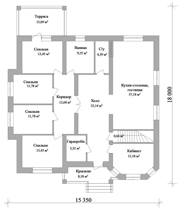 14. Проект дома F-015 Екстерьер Проект дома F-015 - фото 14
