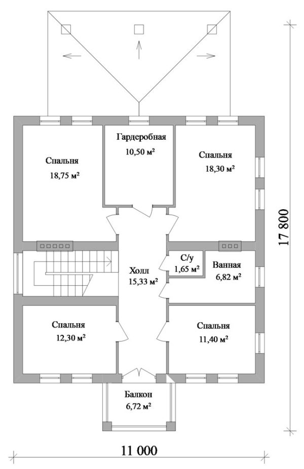 2. Проект дома F-017 Екстерьер Проект дома F-017 - фото 2