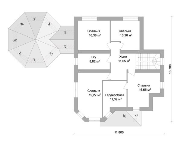 12. Проект дома F-018 Екстерьер Проект дома F-018 - фото 12