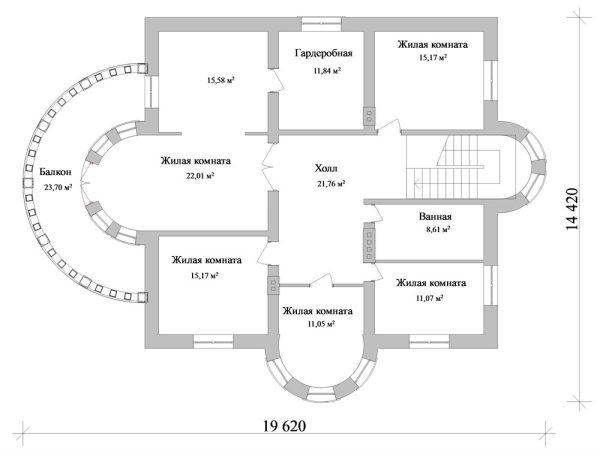 7. Проект дома F-037 Планировка Проект дома F-037 - фото 7