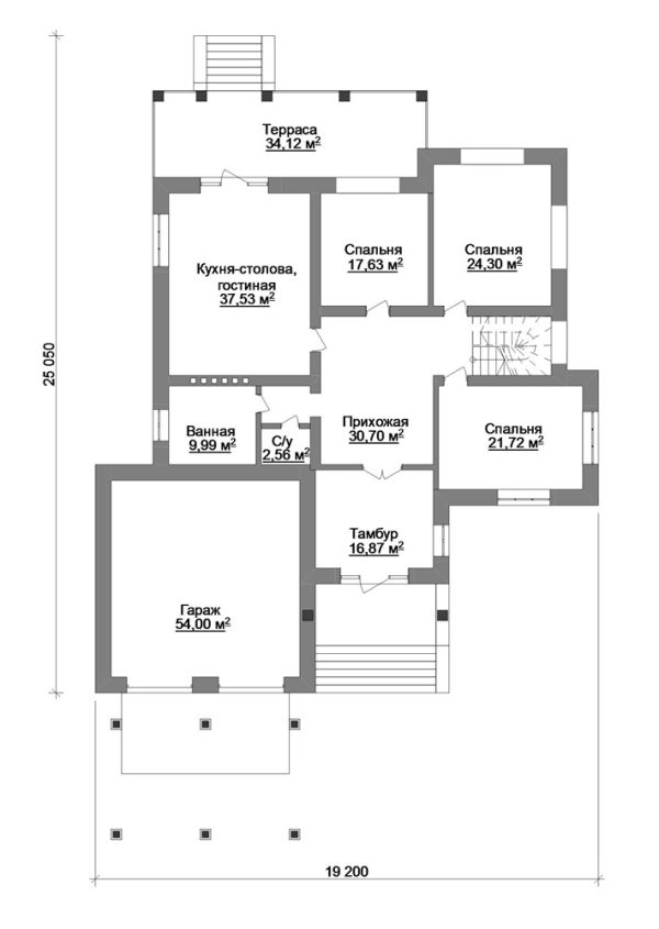 9. Проект дома F-077 Планировка Проект дома F-077 - фото 9