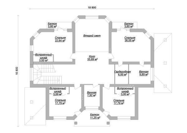 17. Проект дома F-080 Планировка Проект дома F-080 - фото 17