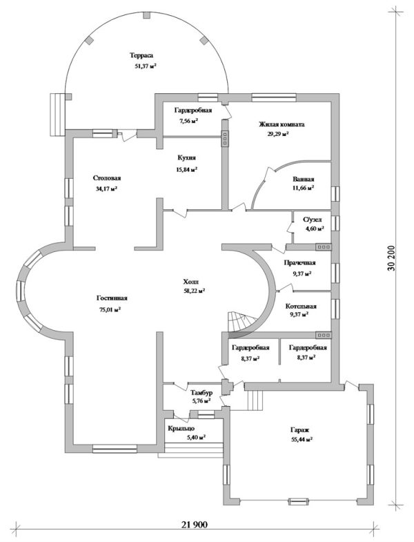 6. Проект дома F-083 Планировка Проект дома F-083 - фото 6
