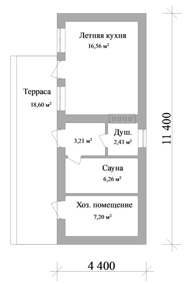 1. Проект хоз. постройки G-006 Планировка Проект хоз. постройки G-006 - фото 1