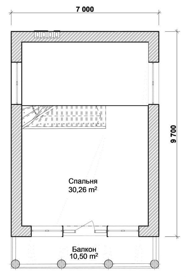 17. Барн-хауз G-089 Планировка Проект хоз. постройки G-089 - фото 17