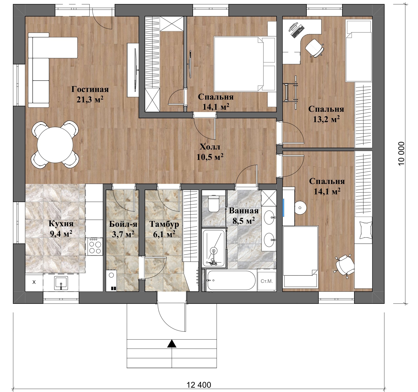 7. Баргузин 120 Планировка мебель
