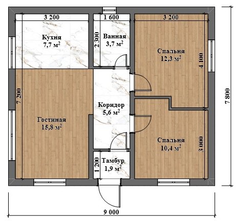 7. Курумкан 70 Планировка размеры