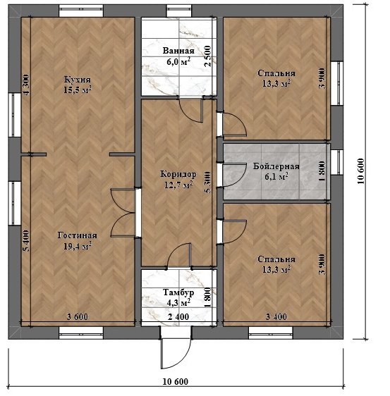 7. Хатаг 100 Планировка размеры