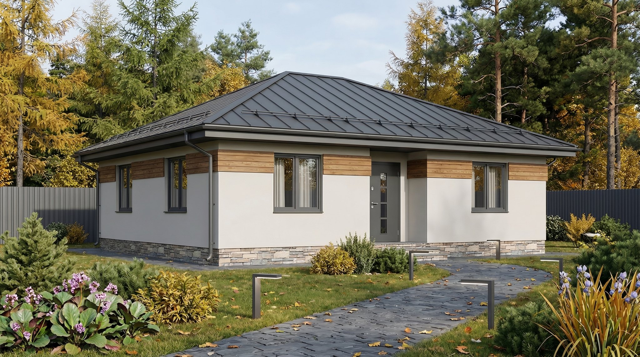 Одноэтажный дом 82,7 м2