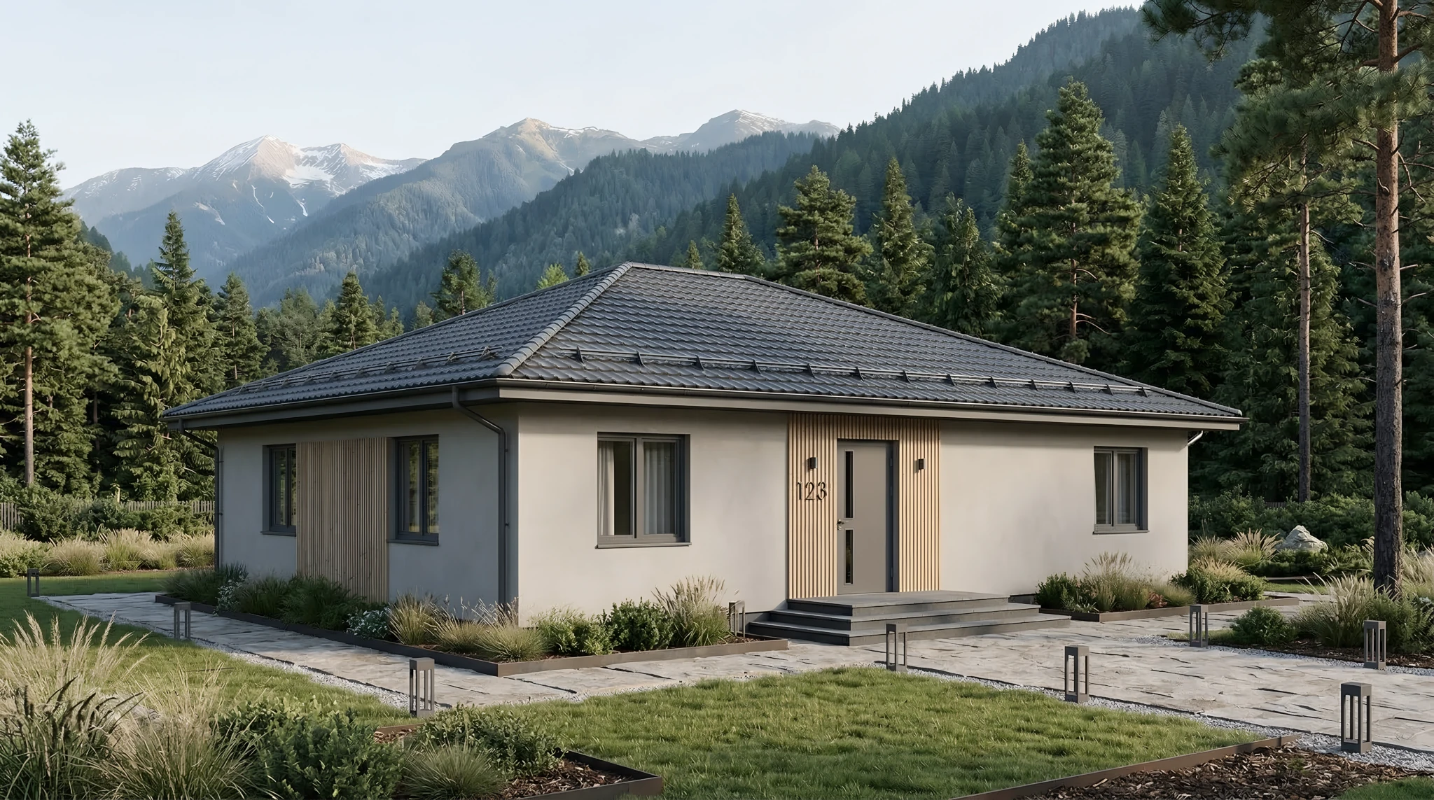 Одноэтажный дом 124 м2