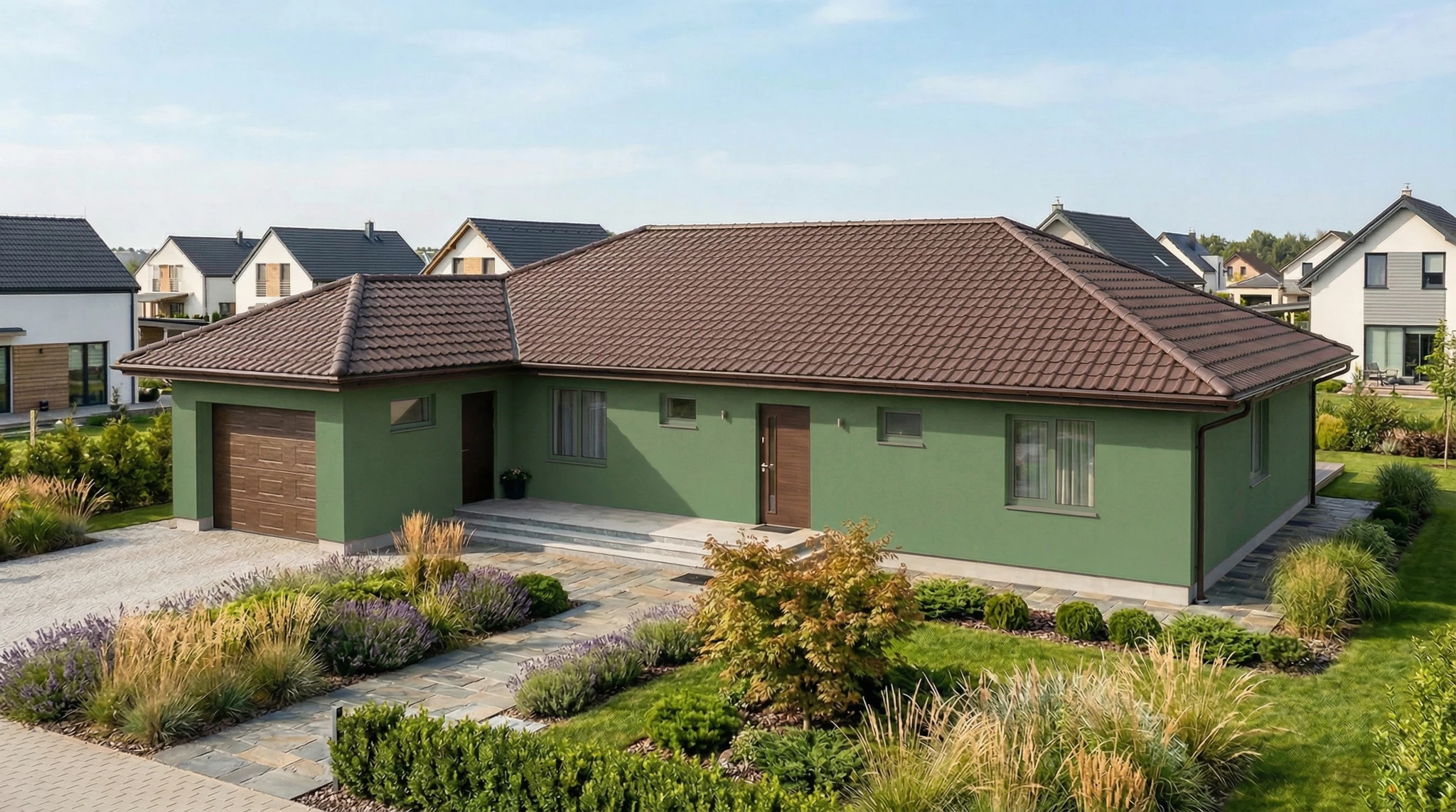 Одноэтажный дом с гаражем 170,6 м2